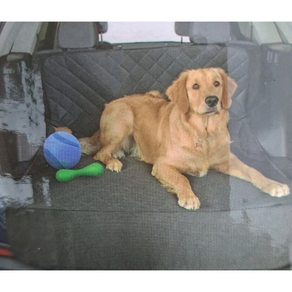 Pet Protection Quilted Cargo Protector With Bumper Guard & Rear Headrest Clips - Picture 5 of 6